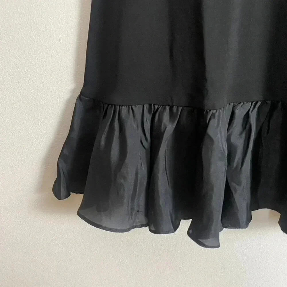 Eileen Fisher Black Silk Slip Dress